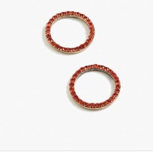 J.CREW GORGEOUS PAVE CIRCLE EARRINGS. MOVING SALE! OBO!